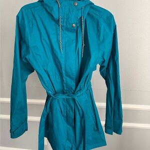Stylish Teal Utility Jacket with Hood